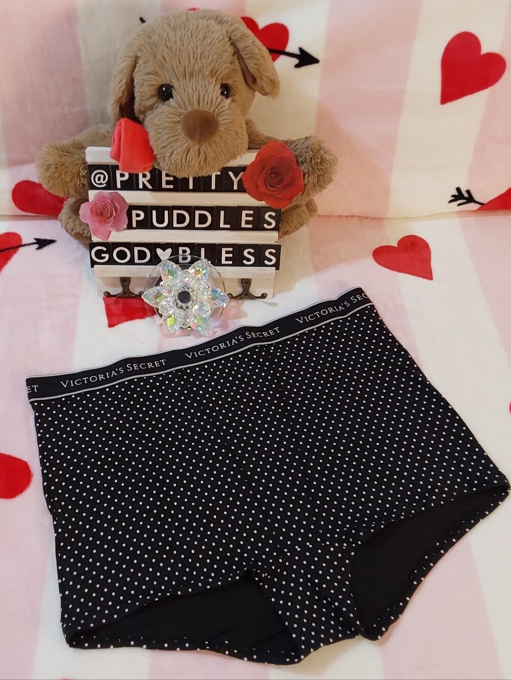 💕 XXL VS High-Waist Logo Cotton Boyshort Panty 💕